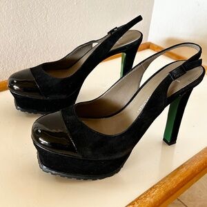 Lisa for Donald J Pliner Black Suede Platform Heels *Size 7